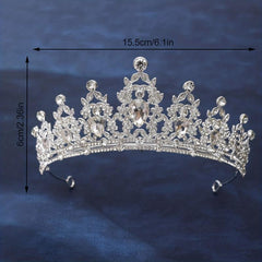 Alloy Inlaid Rhinestone Bridal Golden Hair Accessories Crown
