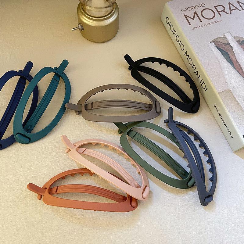 Resin Oval Barrette Hair Clip Women's Hair Accessory