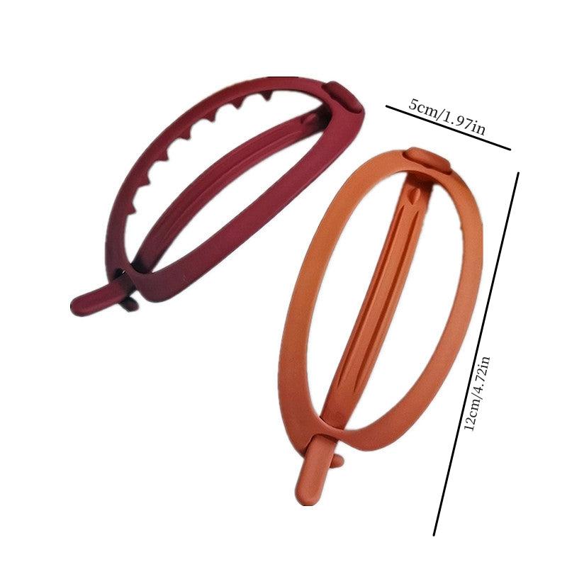 Resin Oval Barrette Hair Clip Women's Hair Accessory