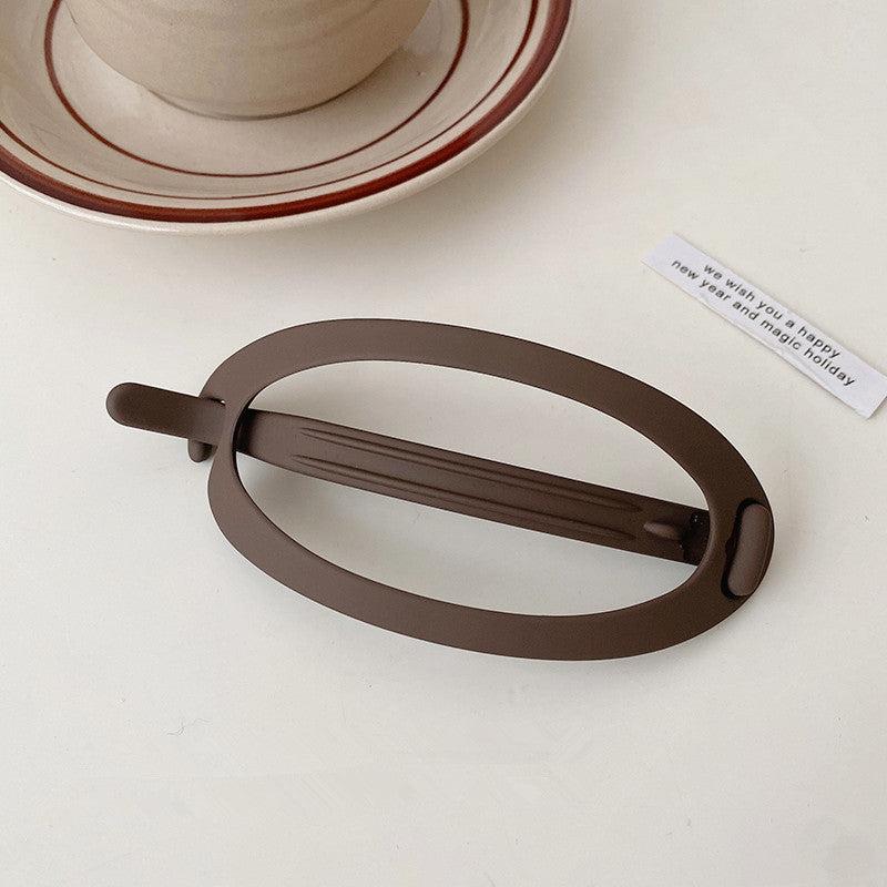 Resin Oval Barrette Hair Clip Women's Hair Accessory