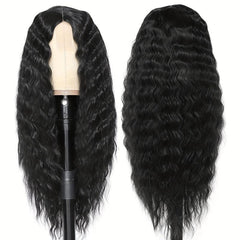 Long Wavy Rose Lace Mesh Matte Silk Wig Synthetic Curly Wig