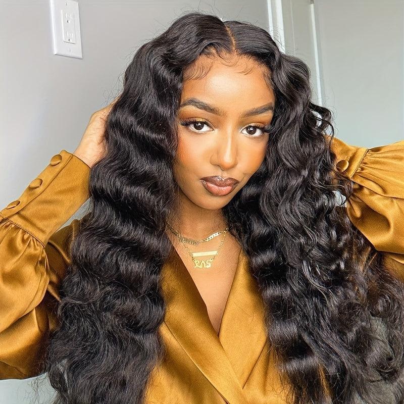 Long Wavy Rose Lace Mesh Matte Silk Wig Synthetic Curly Wig