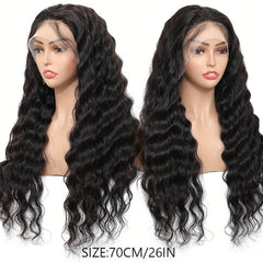 Long Wavy Rose Lace Mesh Matte Silk Wig Synthetic Curly Wig
