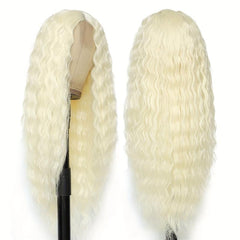 Long Wavy Rose Lace Mesh Matte Silk Wig Synthetic Curly Wig