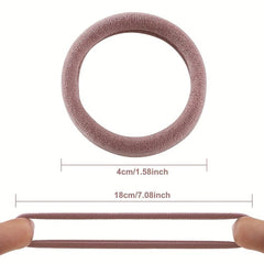100pcs Assorted Rubber Band Ponytail Hair Tie