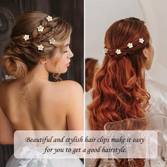 20PCS Mini Lily Flower Hair Clips Wedding Bridal Accessories