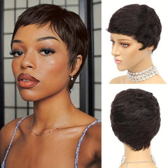 Short Curly Elf Wig Layered Synthetic Wig For Men Women