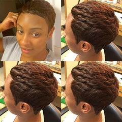 Short Curly Elf Wig Layered Synthetic Wig For Men Women