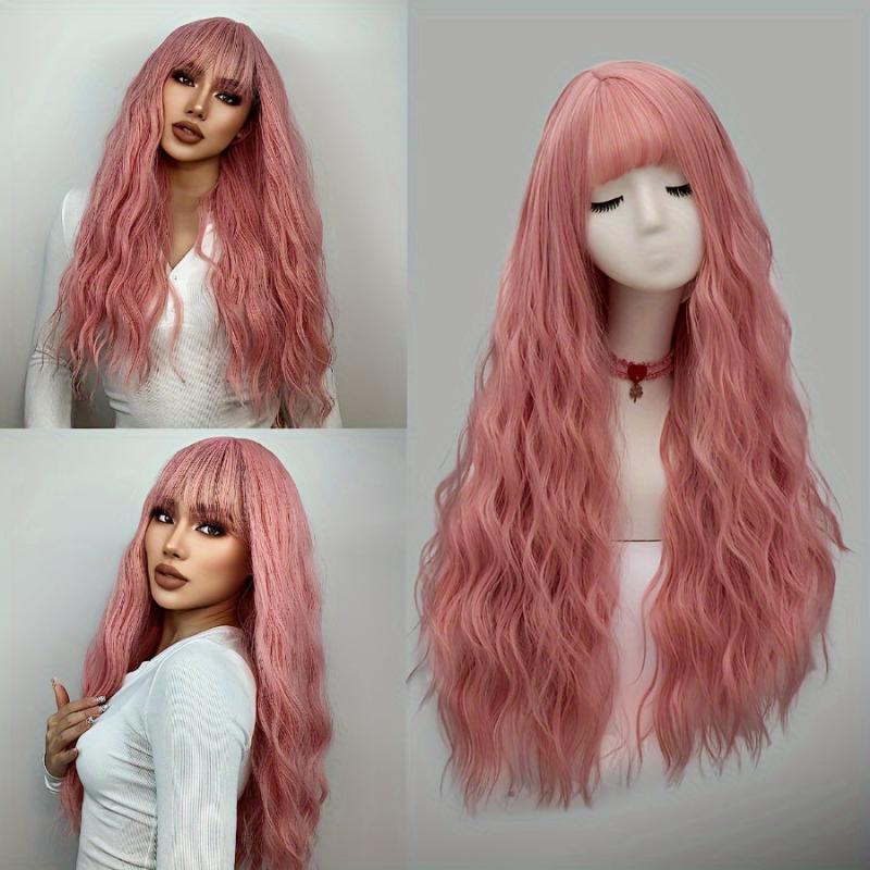 27in Long Curly Wig Fluffy Synthetic Wig For Women Daily Party Cosplay