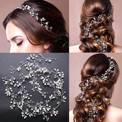 Bridal Headdress Faux Pearl Braided Hairband Wedding Dress Accessories