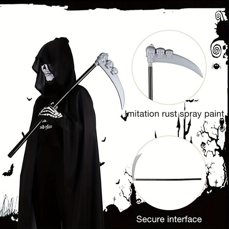 4pcs Halloween Adult Grim Reaper Costume Set