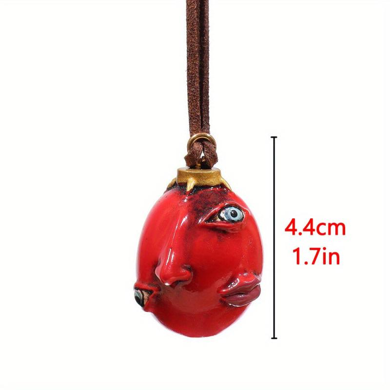 Red Novelty Resin Necklace
