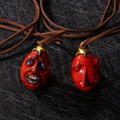 Red Novelty Resin Necklace