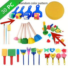 DIY Early Education Art Graffiti Roller Printing Brush Sponges
