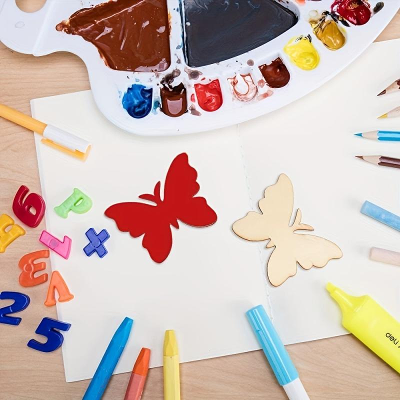 10pcs Unfinished Wooden Butterfly Cutting Craft DIY Wooden Butterfly Slices