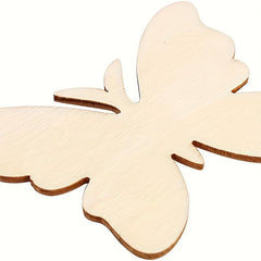 10pcs Unfinished Wooden Butterfly Cutting Craft DIY Wooden Butterfly Slices