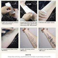 Men's Waterproof Herbal Tattoo Stickers