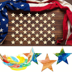 10 Wooden Star Embellishments Unfinished Star Tags DIY Craft