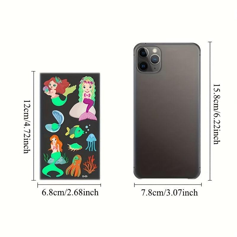 5pcs Luminous Tattoo Stickers for Children's Arms & Faces