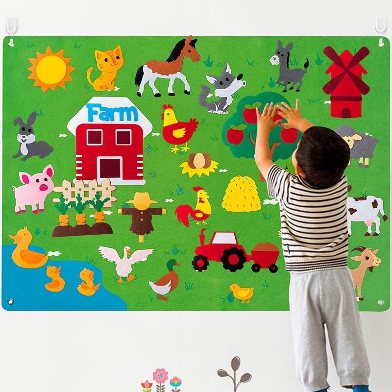 Interactive Felt Board Animals Story Set - Fun Learning Toy
