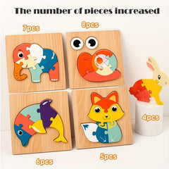 Cartoon Animal 3D Wooden Educational Toys