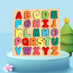 Wooden Number & Letter Puzzle Board for Kids