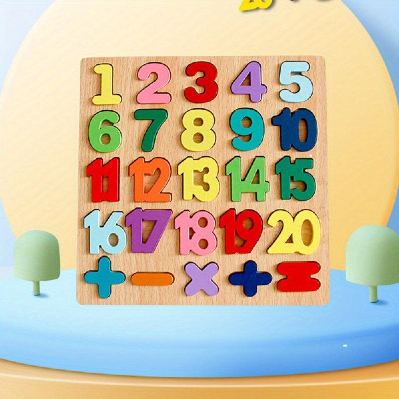 Wooden Number & Letter Puzzle Board for Kids