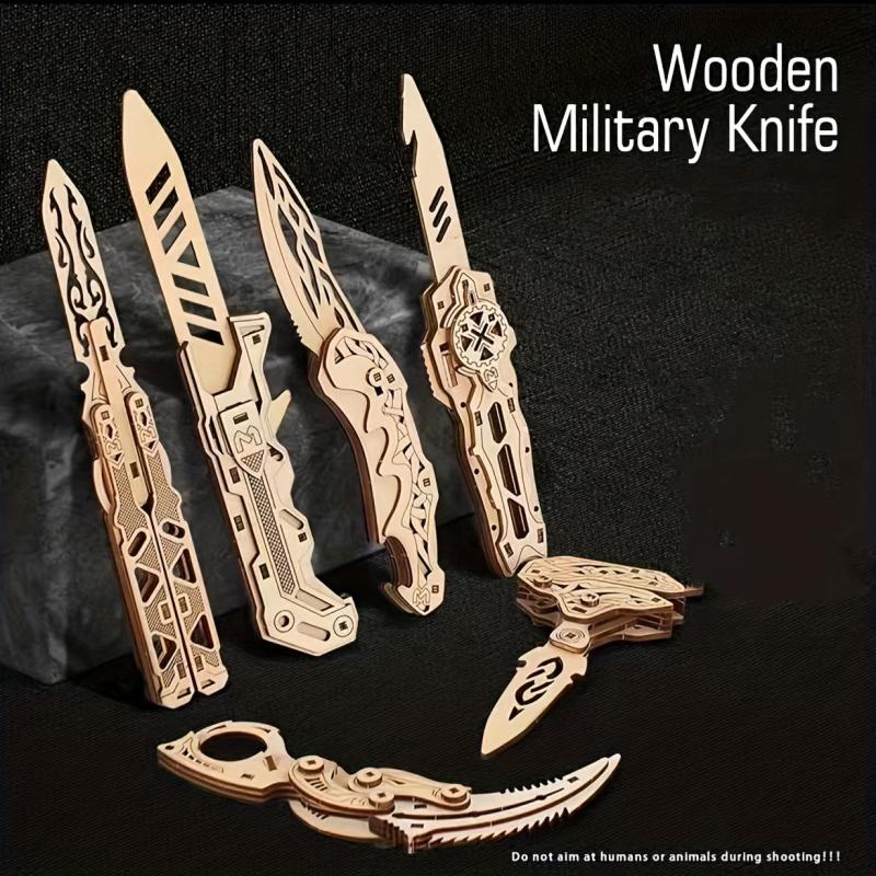Wooden Butterfly Folding Claw Assembly Puzzle Model Educational Toys