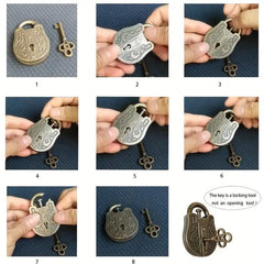 Metal Puzzle God Lock Retro Vintage Slot IQ Mind Brain Teaser Toy