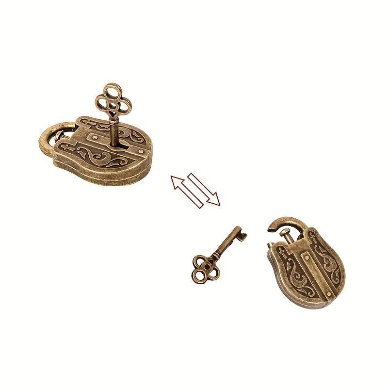 Metal Puzzle God Lock Retro Vintage Slot IQ Mind Brain Teaser Toy