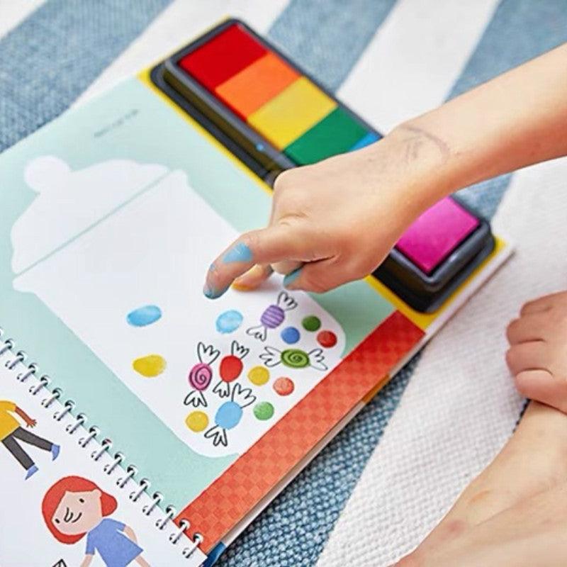 Kids Fingerprinting Book Animal Garden Kindergarten DIY Craft Toy