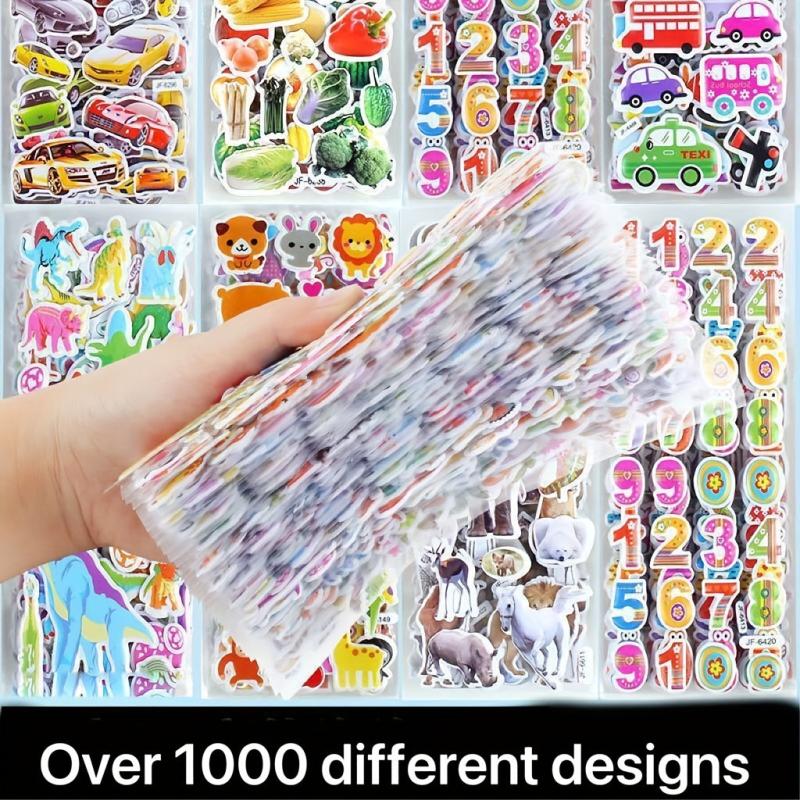 20pcs Random 3D Puffy Bulk Stickers For Party Teachers Craft