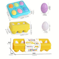 6 or 12 Pcs Matching Eggs with Yellow Holder Easter Egg Decoration