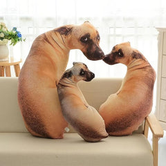 3D Simulation Dog Pillow Plush Toy Funny Plush Doll Ornament