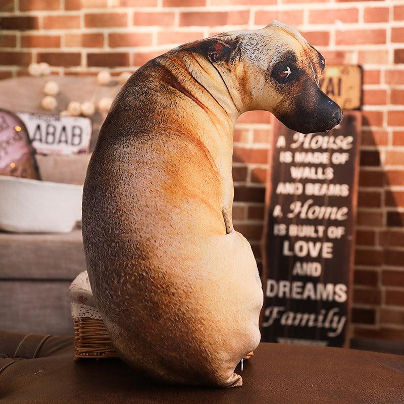 3D Simulation Dog Pillow Plush Toy Funny Plush Doll Ornament
