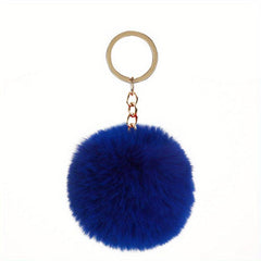 Rabbit Fur Ball Key Chain Pendant Plush Women's Accessory
