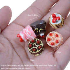 Mini Food Set for Doll Kitchen Pretend Play Resin Foods for Adults Teenagers