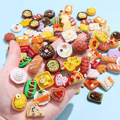 Mini Food Set for Doll Kitchen Pretend Play Resin Foods for Adults Teenagers