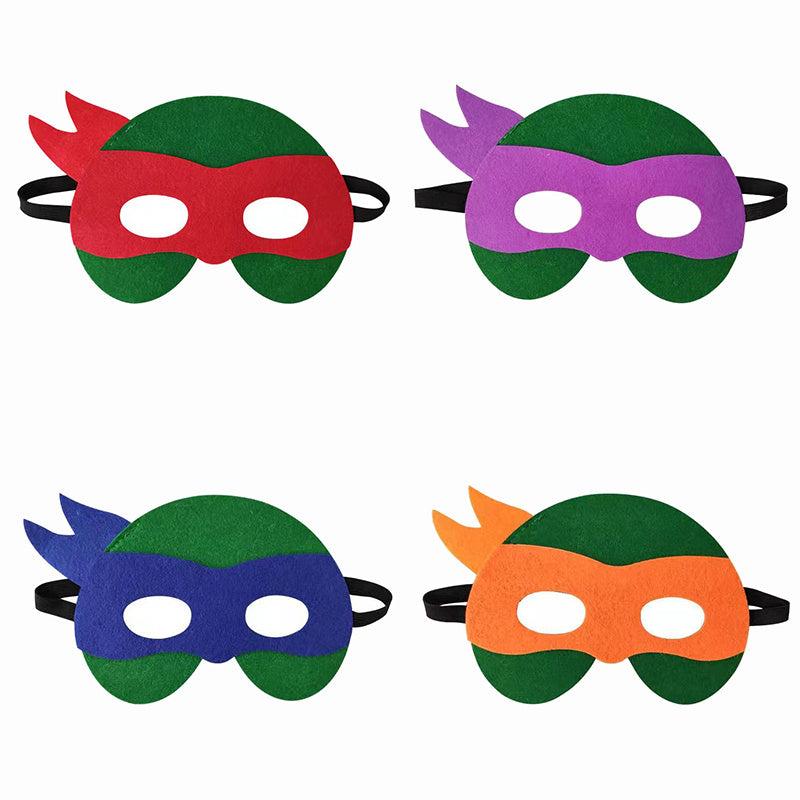 4 Pcs Turtles Mask Kids Turtles Felt Masks Party Favors Game Video Birthday