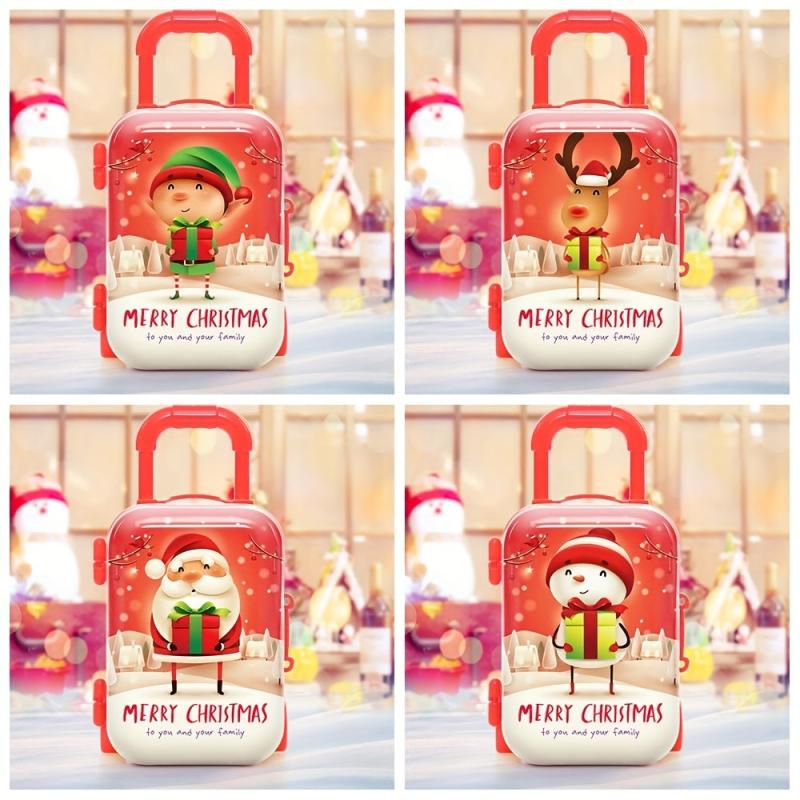 Christmas Mini Suitcase Children's Playhouse Coin Purse Makeup Bag