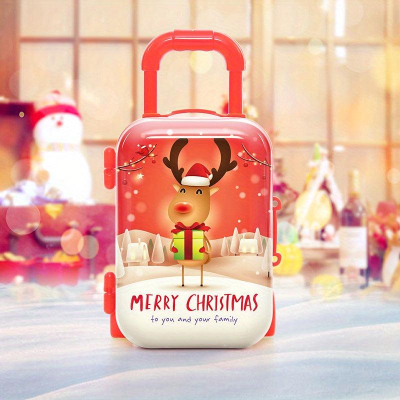 Christmas Mini Suitcase Children's Playhouse Coin Purse Makeup Bag