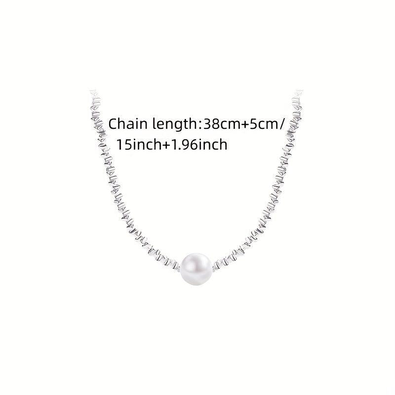 Elegant Silvery Pearl Necklace