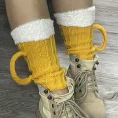 Unisex 3D Beer Cup Foot & Neck Covers - Keep Warm This Winter