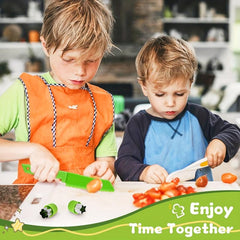13-Piece Kitchen Set for Toddlers with Safe Knives and Cutting Board