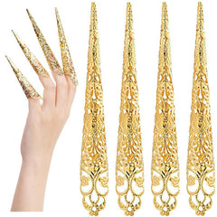Ancient Queen Claw Nail Rings 10pcs for Halloween Cosplay