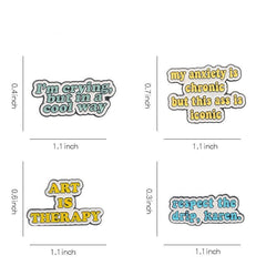 Custom English Letter Brooch - Personalized Gift