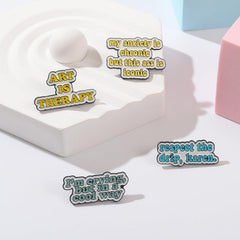 Custom English Letter Brooch - Personalized Gift