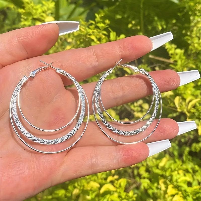 Stunning Large Round Hoop Earrings - Ideal Birthday Gift for Her
