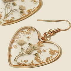 Transparent Camellia Love Flower Earrings for Party Wedding Banquet