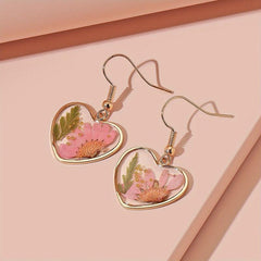Transparent Camellia Love Flower Earrings for Party Wedding Banquet